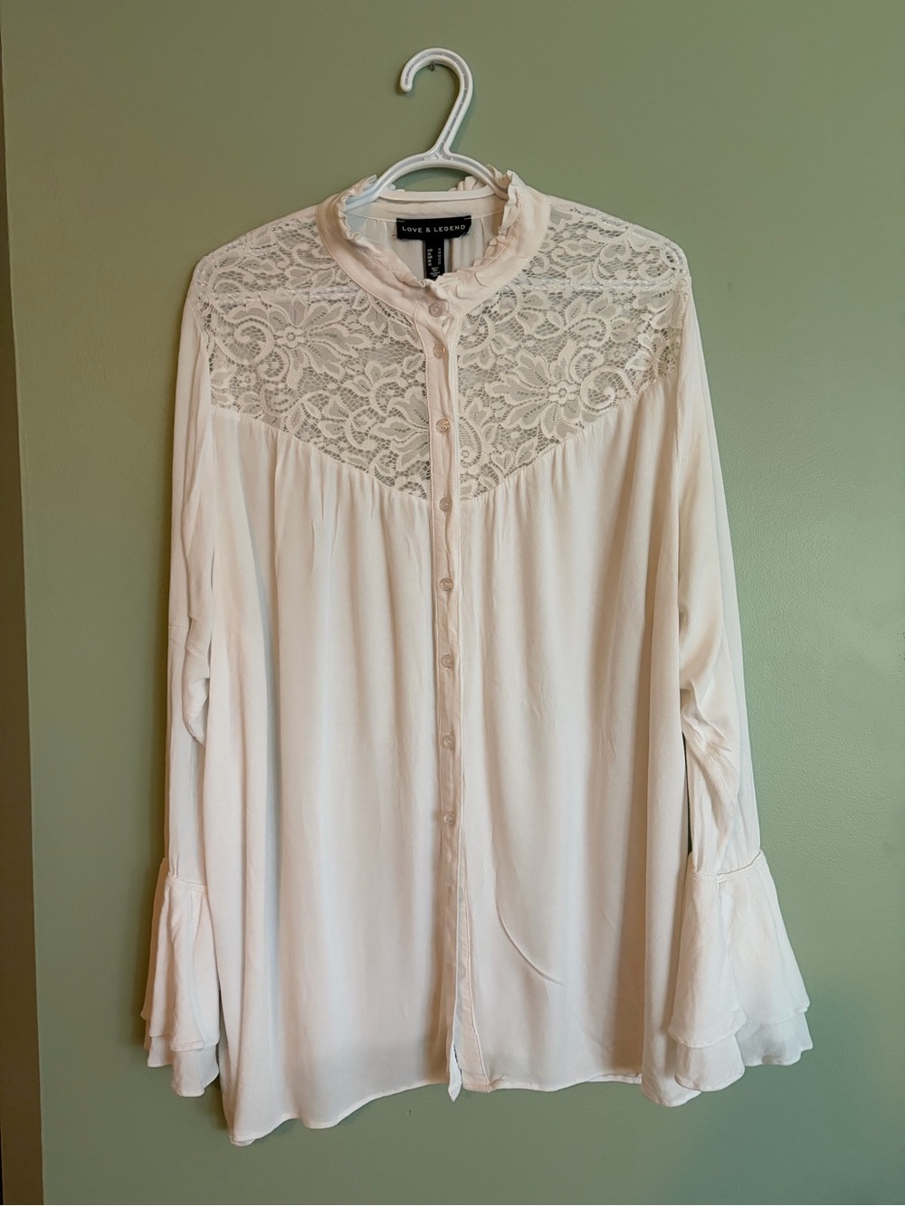 Love & Legend Lace Blouse White Plus 18 Victorian Cottagecore Boho Regency Top